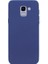 Samsung Galaxy J6 Kılıf Premier Silikon Ipeksi Dokunuş Esnek Lacivert 1
