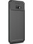 Samsung Galaxy J4 Plus Kılıf Negro Karbon Silikon+Nano Glass Siyah 1