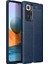 Xiaomi Redmi Note 10 Pro Max Kılıf Niss Silikon Deri Görünümlü+Nano Glass Lacivert 1