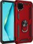 Huawei P40 Lite Kılıf Vega Standlı Yüzüklü Mıknatıslı+Nano Glass Kırmızı 1
