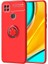 Xiaomi Redmi 9c Kılıf Ravel Silikon Yüzüklü Mıknatıslı Kırmızı 1