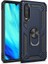 Huawei P Smart Pro 2019 Kılıf Tank Koruma Vega Standlı Yüzüklü Mıknatıslı Lacivert 1