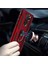 Xiaomi Redmi Note 8 Pro Kılıf Vega Standlı Yüzüklü Mıknatıslı+Nano Glass Gümüş 3
