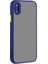 Apple iPhone Xs Kılıf Hux Kamera Korumalı Silikon Lacivert 1