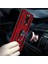 Xiaomi Redmi 8 Kılıf Vega Standlı Yüzüklü Mıknatıslı+Nano Glass Siyah 3