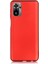 Xiaomi Redmi Note 10 Kılıf Mat Soft Premier Silikon+Nano Glass Kırmızı 1