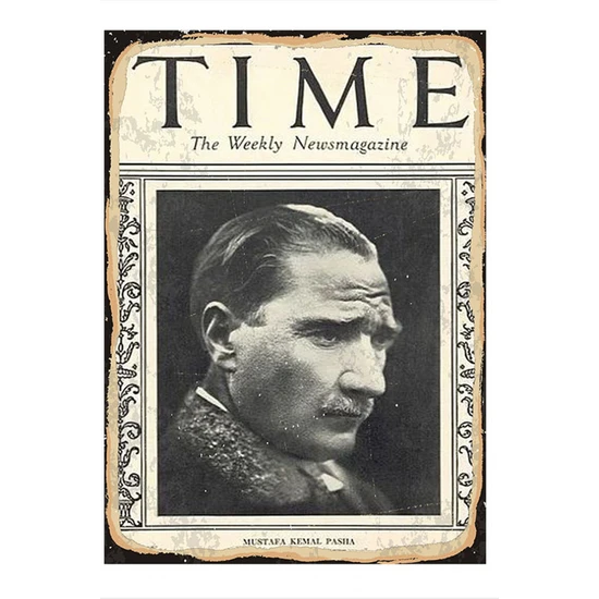 Tablomega Atatürk Time Dergisi Kapağı Dekoratif Mdf Tablo