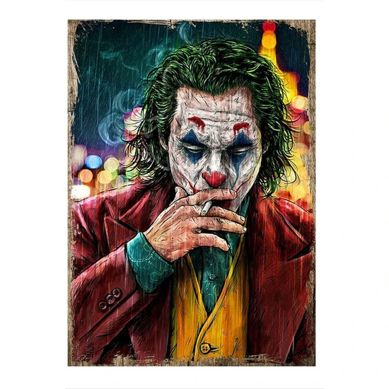 Tablomega Sigara Içen Joker Desenli Mdf Tablo