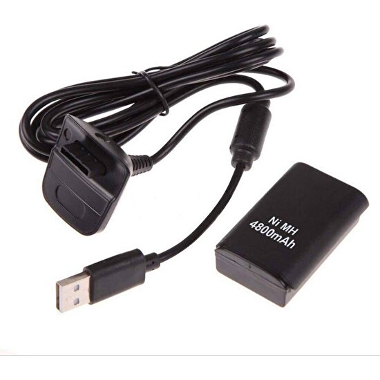 DNR Bilişim Xbox 360 Joystick  Şarj Kiti  USB + Batarya Kablosu  Birlikte
