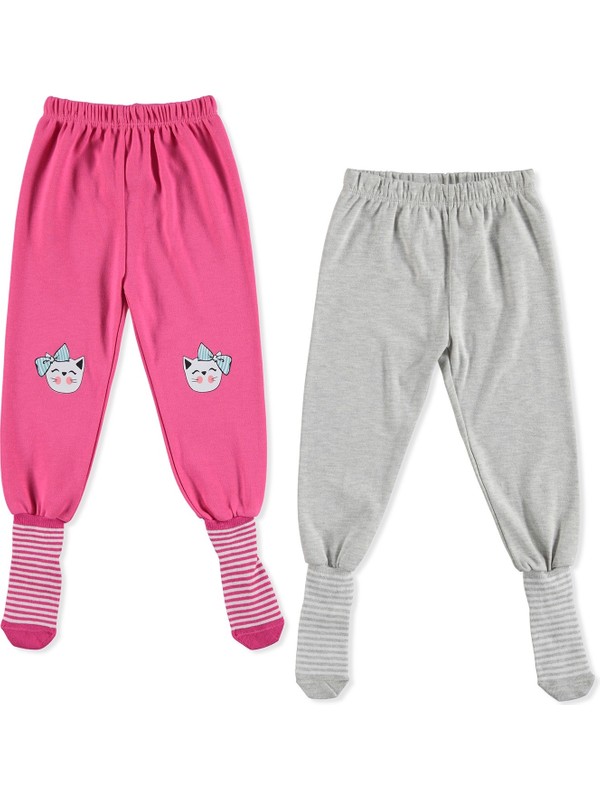 Hello Baby Basic Bebek 2li Çoraplı Pijama Pantolon