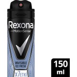Rexona Anti-Perspirant Sprey Deodorant Erkek Invisible Ice Fresh Ter Kokusuna Karşı Koruma 150 ML