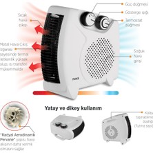 Raks Pf 20 Lotus Beyaz Elektrikli Fanlı Isıtıcı