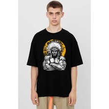 Rock&Roll Büyük Şef Oversize Siyah Kısa Kollu Erkek T-Shirt