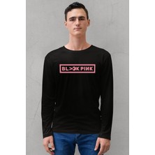 Rock&Roll Blackpink Pac Bisiklet Yaka Siyah Uzun Kollu Penye Erkek T-Shirt