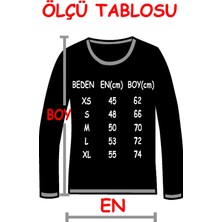 Rock&Roll Düz, Baskısız Bisiklet Yaka Siyah Uzun Kollu Penye Erkek T-Shirt