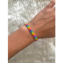 Beykan Fosforlu Gökkuşağı Halhal ve Bileklik Set