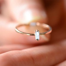 Engingold 14 Ayar Altın Baget Taşlı Eklem Yüzük