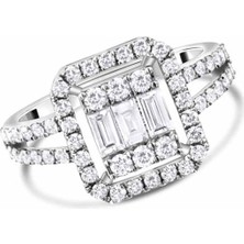 Engingold 1.13CT Pırlanta Baget Yüzük