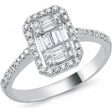 Engingold 0.80CT Pırlanta Baget Yüzük