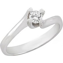 Engingold 0.15CT Pırlanta Tektaş YÜZÜK-18K