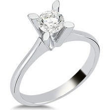 Engingold 0.51CT Pırlanta Tektaş Yüzük - 18K