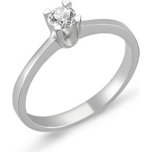 Engingold 0.24CT Pırlanta Tektaş Yüzük - 18K
