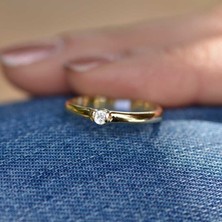 Engingold 0.16CT Tektaş Pırlanta YÜZÜK-14K