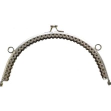 Angel Çanta Aksesuar Oval Cüzdan Klipsi 16 cm Gümüş Renk