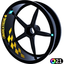 Çınar Extreme Gp Flag Damalı Iç Jant Şeridi Sticker Reflektif, Floresan, Özel Renkler Çınar Extreme