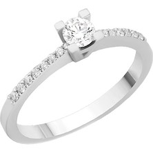 Engingold 0.28CT Pırlanta Tektaş YÜZÜK-18K