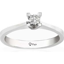 Engingold 0,30CT Pırlanta Tektaş YÜZÜK-18K