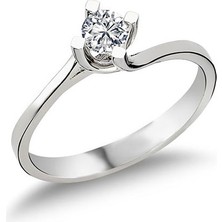 Engingold 0,23CT Pırlanta Tektaş Yüzük - 18K