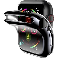 Apple Watch Uyumlu Siyah Silikon Kılıf 40 mm Tam Koruma Iwatch