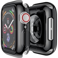 Apple Watch Uyumlu Siyah Silikon Kılıf 40 mm Tam Koruma Iwatch