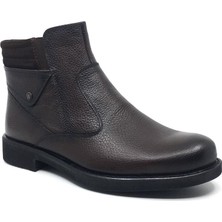 Taşpınar  Deri Erkek Günlük Kışlık Içi Kürklü Fermuarlı Su Soğuk Geçirmez Bot 40-44