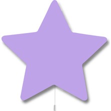 instababyrooms Lila Yıldız Ahşap Aydınlatma