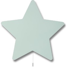 instababyrooms Mint Yıldız Ahşap Aydınlatma