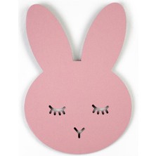 instababyrooms Pembe Tavşan Ahşap Aydınlatma