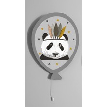 instababyrooms Kızıldereli Panda Şeker Balon Aydınlatma