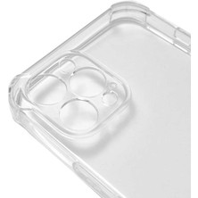 Fibaks Apple iPhone 12 Pro Max Uyumlu Kılıf Kamera Korumalı Nitro Anti Shock Silikon Şeffaf Yumuşak