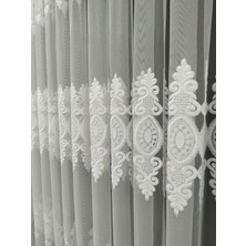 Perde Deposu Yeni Sezon Damask Desen Ütü Istemeyen Tül Perde 1 x 2.5 Orta Pileli