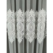Perde Deposu Yeni Sezon Damask Desen Ütü Istemeyen Tül Perde 1 x 3 Sık Pileli
