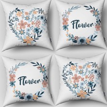 instababyrooms Çift Taraflı Dekoratif 43CM x 43CM Bebek Çocuk Odası 4 Lü Kırlent Kılıfı Model 196