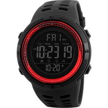 Skmeı 1251 50M Su Geçirmez Spor Watch Dijital Izle (Siyah Kırmızı) (Yurt Dışından)