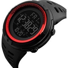 Skmeı 1251 50M Su Geçirmez Spor Watch Dijital Izle (Siyah Kırmızı) (Yurt Dışından)