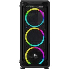Gametech Velar Mesh 6X120MM Rainbow Fanlı Gaming Oyuncu Bilgisayar Kasası Boş Kasa