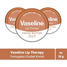 Vaseline Lip Therapy Cocoa Yumuşatıcı Dudak Kremi 20 gr X3