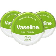 Vaseline Lip Therapy Aloe Vera Yumuşatıcı Dudak Kremi 20 gr X3