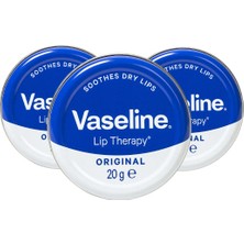 Vaseline Lip Therapy Original Yumuşatıcı Dudak Kremi 20 gr X3