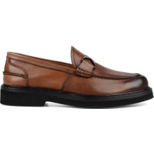 FootCourt Kahverengi Loafer Erkek Deri Ayakkabı